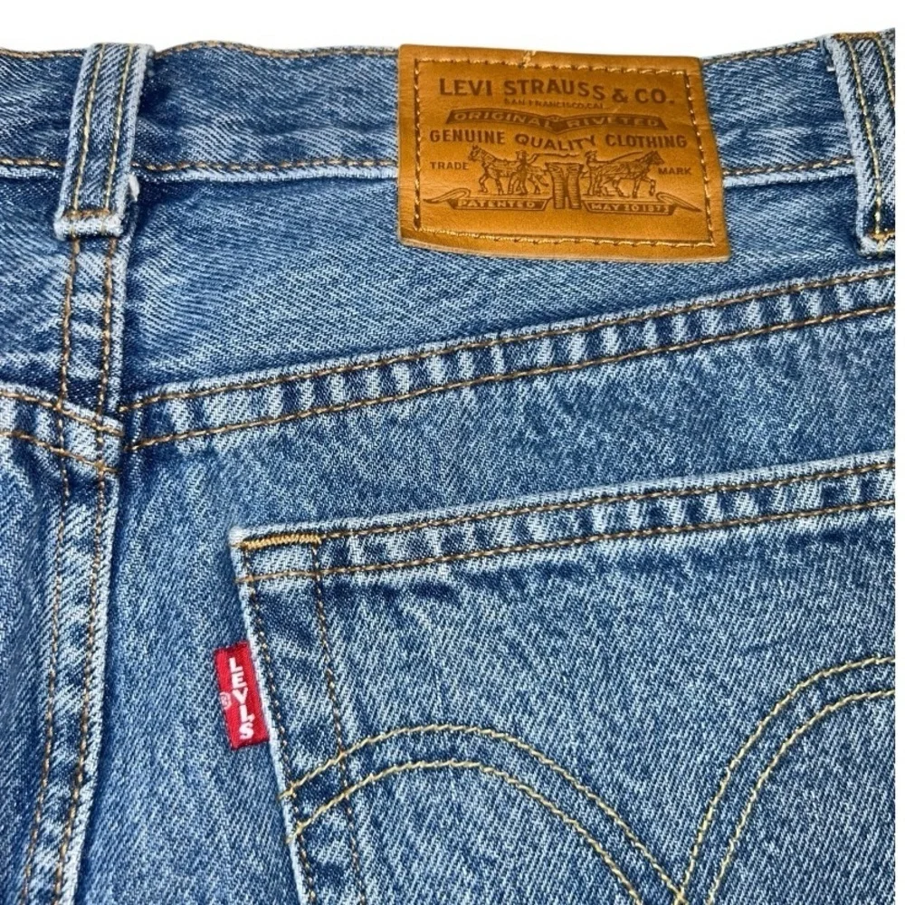 LEVI’S WOMEN DECONSTRUCTED MIDI SKIRT  Blue Denim size 26 US Equivalent: Small - Picture 12 of 12